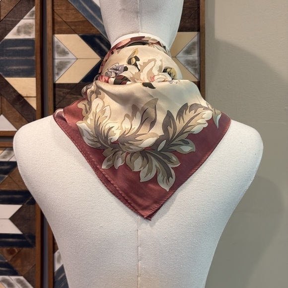 Vintage Ralph Lauren Silk Floral Scarf One Size - Picture 3 of 5